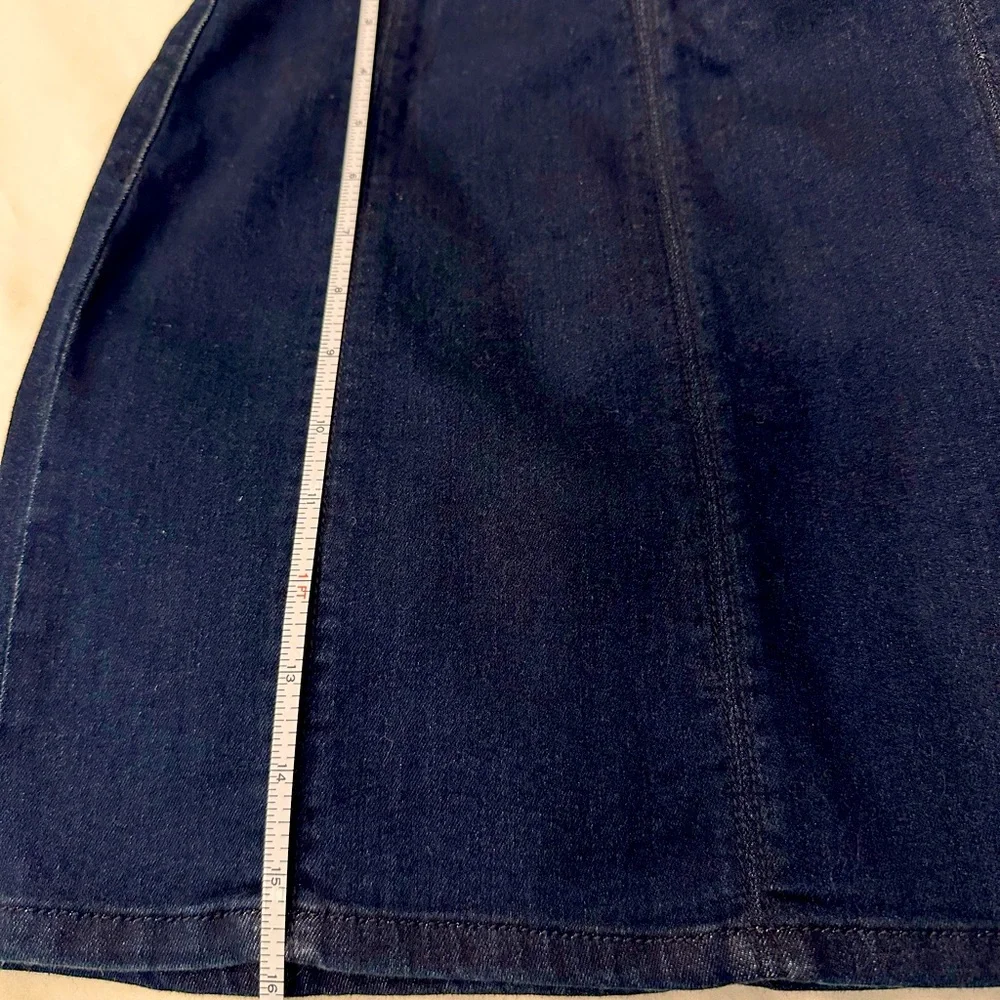 NWT ✨ Free People Femme Fatal dark indigo denim mini skirt - Picture 12 of 14